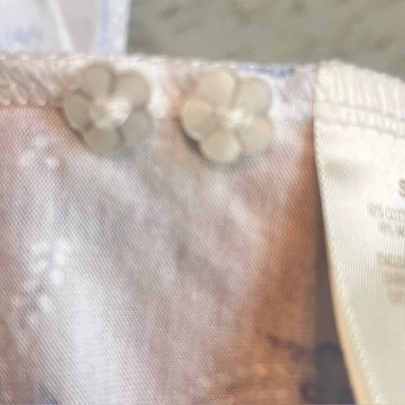 Eileen West Floral Lightweight Night Gown Sz S Romantic Cottagecore Prairie Lace - Picture 6 of 16